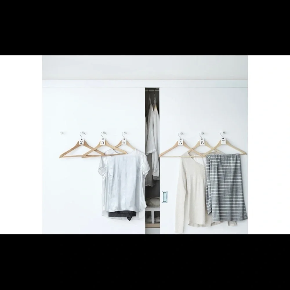 Set of 8 BUMERANG ikea Hanger natural closet clothes dress pants organizing